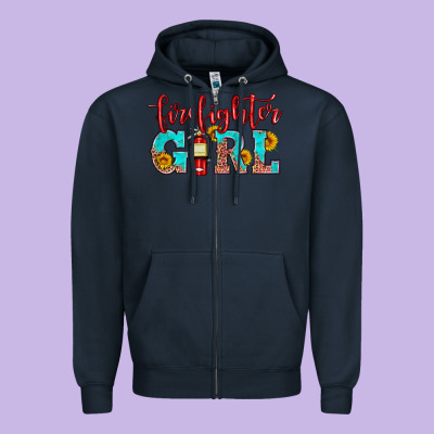Firefighter Son Girl Zipper Hoodie Designed By Hra Design Shop