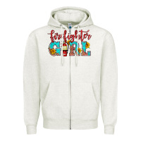 Oatmeal Heather firefighter son girl Zipper Hoodie - HRA Design Shop