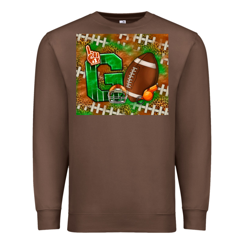 Go American Football Leopard Premium Sweatshirt by NancyCooperArtShop | Teevron