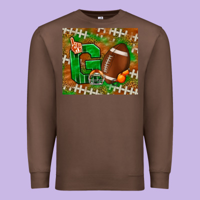 Go American Football Leopard Premium Sweatshirt Designed By Nancycooperartshop