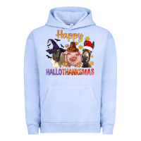 Pigment Grape Ice Happy Hallothanksmas Farm Animal Urban Hoodie - BundleAndBundleShop