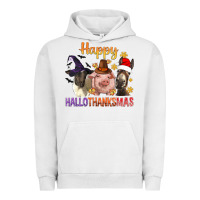 Pigment Lunar Rock Happy Hallothanksmas Farm Animal Urban Hoodie - BundleAndBundleShop