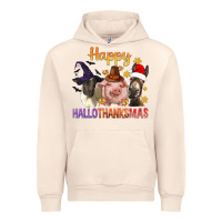 Sandshell Happy Hallothanksmas Farm Animal Urban Hoodie - BundleAndBundleShop