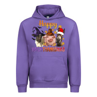 Tulip Happy Hallothanksmas Farm Animal Urban Hoodie - BundleAndBundleShop