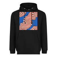 Black american flag seamless pattern Heavyweight Hoodie - BundleAndBundleShop