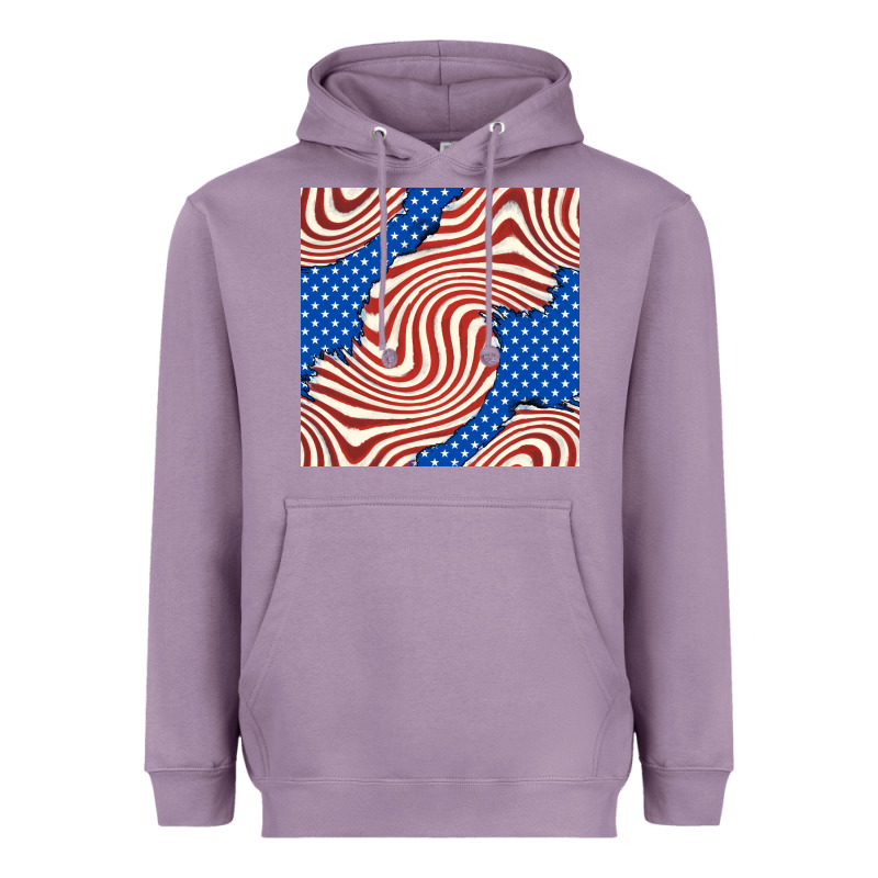 American Flag Seamless Pattern Heavyweight Hoodie by BundleAndBundleShop | Teevron