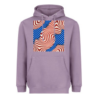 Lavender american flag seamless pattern Heavyweight Hoodie - BundleAndBundleShop