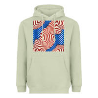 Matcha american flag seamless pattern Heavyweight Hoodie - BundleAndBundleShop