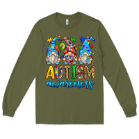 Army Green autism awareness gnomes Long Sleeve Tee - Zillion Design Studio