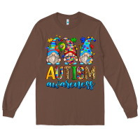 Chestnut autism awareness gnomes Long Sleeve Tee - Zillion Design Studio