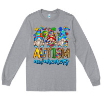 Heather Grey autism awareness gnomes Long Sleeve Tee - Zillion Design Studio