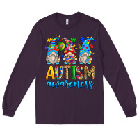 Plum autism awareness gnomes Long Sleeve Tee - Zillion Design Studio