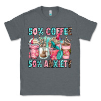 Charcoal Heather 50 coffee 50 anxiety coffee cups Classic Tee - Zillion Design Studio