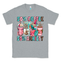 Heather Grey 50 coffee 50 anxiety coffee cups Classic Tee - Zillion Design Studio