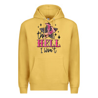 Antique Gold the hell i wont cowgirl Premium Hoodie - MaliasSmallBusiness