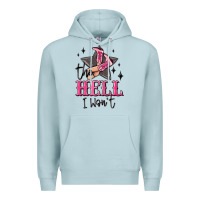 Blue Mist the hell i wont cowgirl Premium Hoodie - MaliasSmallBusiness