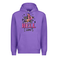 Purple the hell i wont cowgirl Premium Hoodie - MaliasSmallBusiness