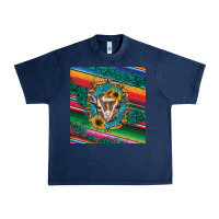 Navy western baby goat Urban Heavy Tee - BarkalooDesign