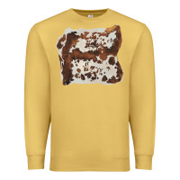 Antique Gold hand drawn cowhide cow fur Premium Sweatshirt - BarkalooDesign