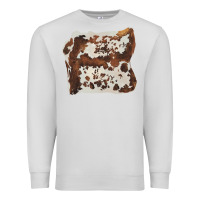 Dove Grey hand drawn cowhide cow fur Premium Sweatshirt - BarkalooDesign