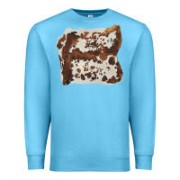 Ocean Blue hand drawn cowhide cow fur Premium Sweatshirt - BarkalooDesign