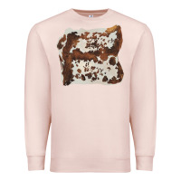 Pale Pink hand drawn cowhide cow fur Premium Sweatshirt - BarkalooDesign