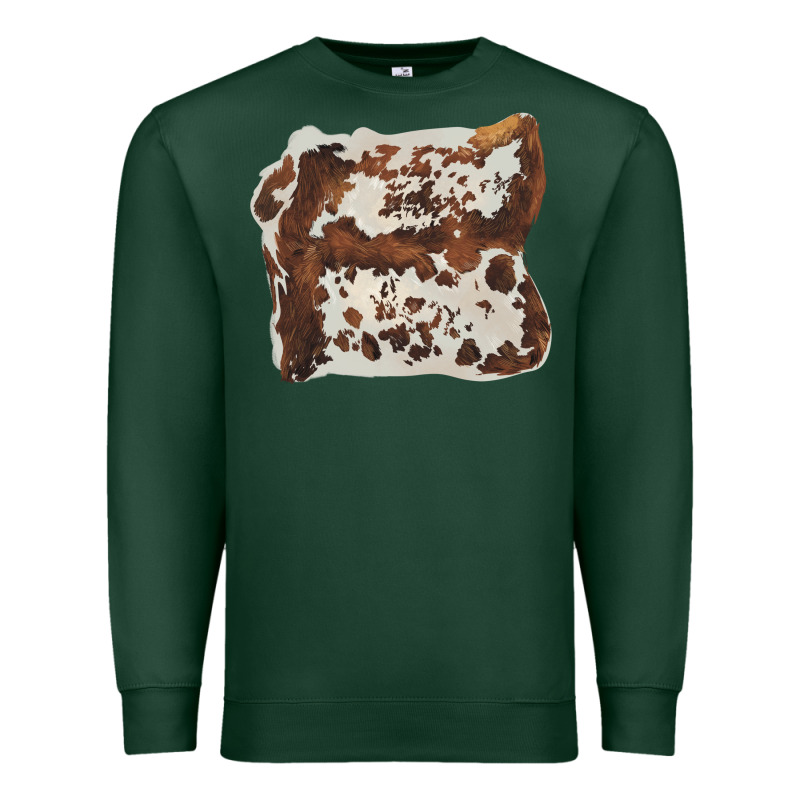Hand Drawn Cowhide Cow Fur Premium Sweatshirt by BarkalooDesign | Teevron