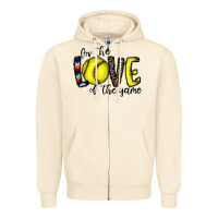 Sandshell for the love of the game softball Zipper Hoodie - CowhideDigitalArt