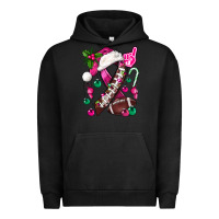 Pigment Black Pink Christmas Breast Cancer Ribbon Football Urban Hoodie - BundleAndBundleShop