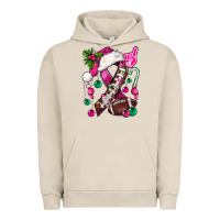 Pigment French Oak Pink Christmas Breast Cancer Ribbon Football Urban Hoodie - BundleAndBundleShop