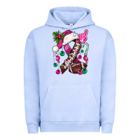 Pigment Grape Ice Pink Christmas Breast Cancer Ribbon Football Urban Hoodie - BundleAndBundleShop