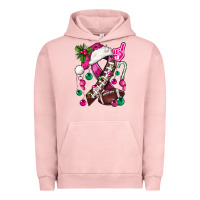 Pigment Salmon Pink Christmas Breast Cancer Ribbon Football Urban Hoodie - BundleAndBundleShop