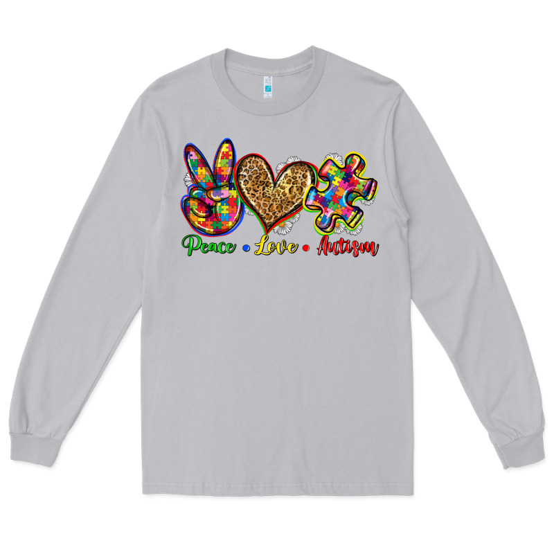 Peace Love Autism Long Sleeve Tee by Zillion Design Studio | Teevron
