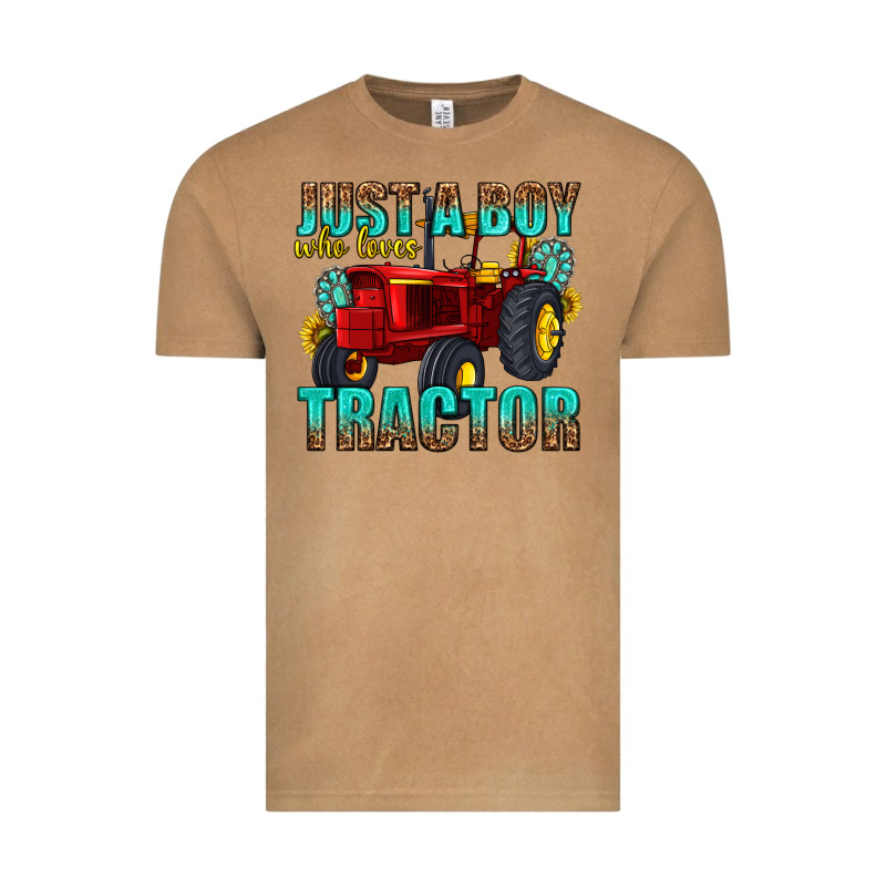 Just A Boy Who Loves Tractor Vintage Tee by texasbilliewilder | Teevron