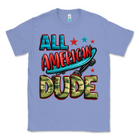 Colony Blue all american dude Classic Tee - Zillion Design Studio
