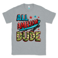 Heather Grey all american dude Classic Tee - Zillion Design Studio