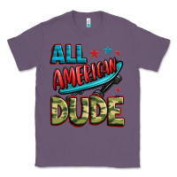 Lavender all american dude Classic Tee - Zillion Design Studio