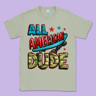 All American Dude Classic Tee Designed By Zillion Design Studio