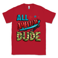 Red all american dude Classic Tee - Zillion Design Studio