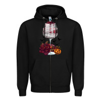 Black halloween roses wine Zipper Hoodie - FaDigitalArtStudio