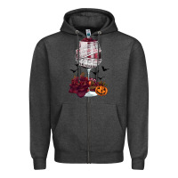 Charcoal Heather halloween roses wine Zipper Hoodie - FaDigitalArtStudio