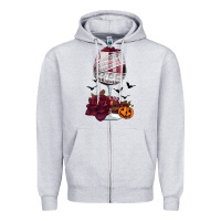 Heather Grey halloween roses wine Zipper Hoodie - FaDigitalArtStudio