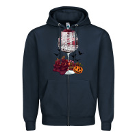 Navy halloween roses wine Zipper Hoodie - FaDigitalArtStudio