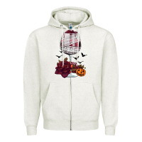 Oatmeal Heather halloween roses wine Zipper Hoodie - FaDigitalArtStudio
