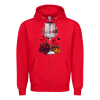 Red halloween roses wine Zipper Hoodie - FaDigitalArtStudio