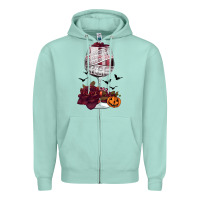 Seafoam halloween roses wine Zipper Hoodie - FaDigitalArtStudio