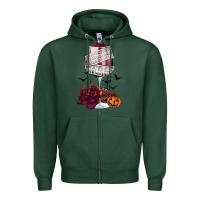 Sports Green halloween roses wine Zipper Hoodie - FaDigitalArtStudio