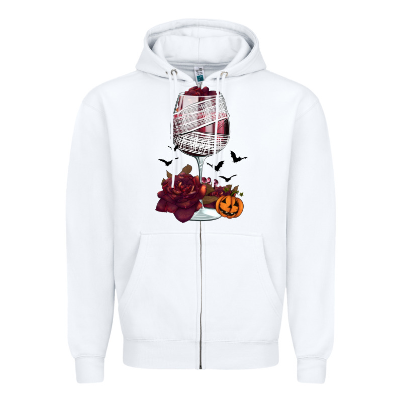 Halloween Roses Wine Zipper Hoodie by FaDigitalArtStudio | Teevron