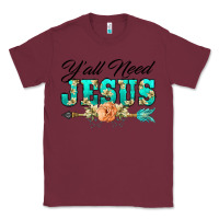 Burgundy y'all need jesus arrow lily flowers Classic Tee - BarkalooDesign