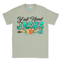 Matcha y'all need jesus arrow lily flowers Classic Tee - BarkalooDesign